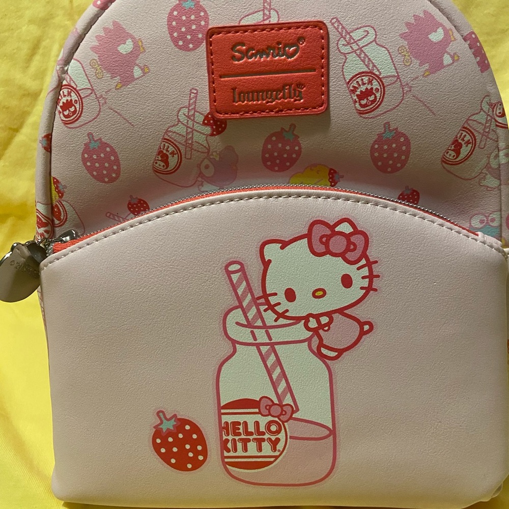 Hello Kitty Strawberry Milk Loungefly NWT